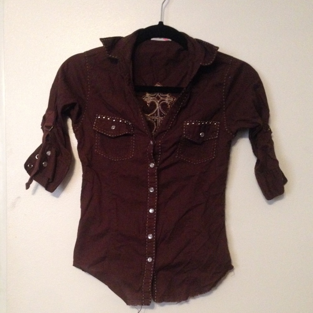 Brown cowboy /western shirt